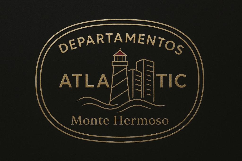 a gold logo for a marriott hotel with a building at Departamentos Atlantic in Monte Hermoso