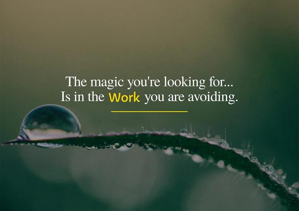 a quote about the magic youre looking for is in the work you are watching at LIL Aroma in Galle