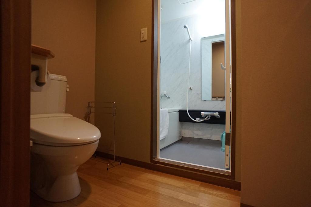Koupelna v ubytování Annex Katsutaro Ryokan