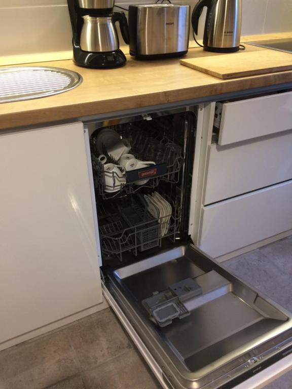 Kuchyňa alebo kuchynka v ubytovaní Balokány apartman