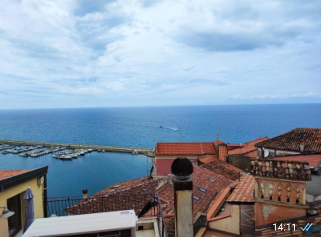 a view of a harbor with boats in the water at fairytale home - panorama in Agropoli