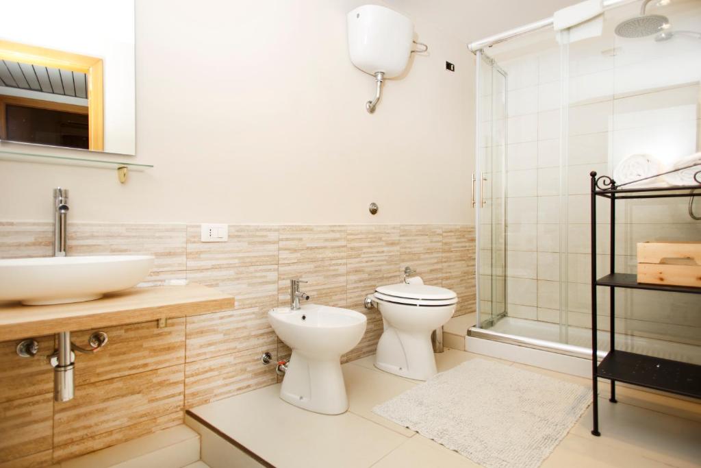 Koupelna v ubytování Hotel Del Viale