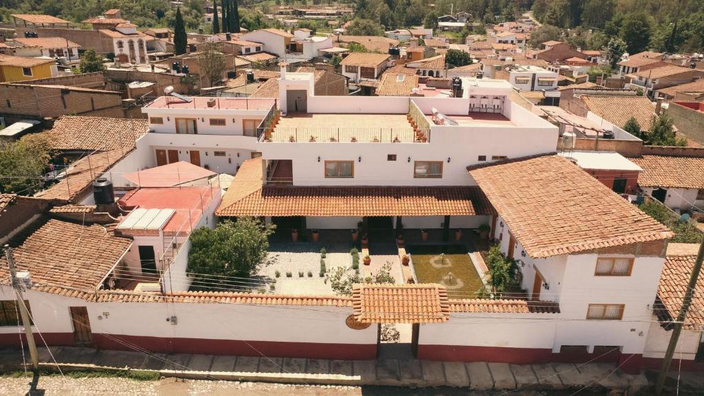 an aerial view of a house at Tapalpa Hotel Casa Colibrí in Tapalpa