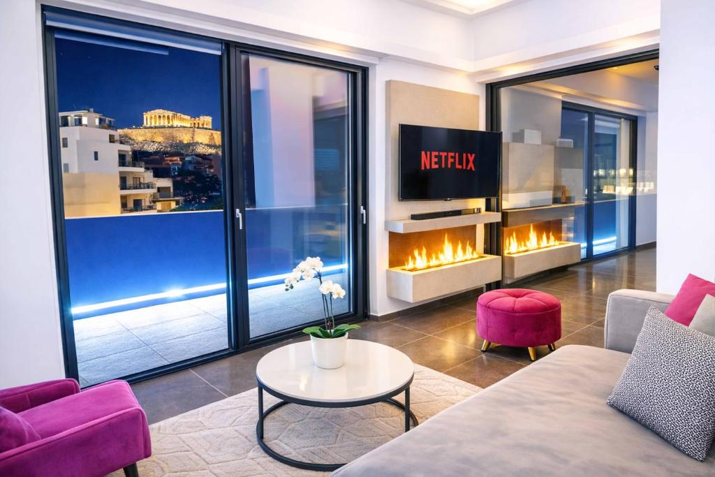 Iris Penthouse - Luxury Acropolis View and Jacuzzi