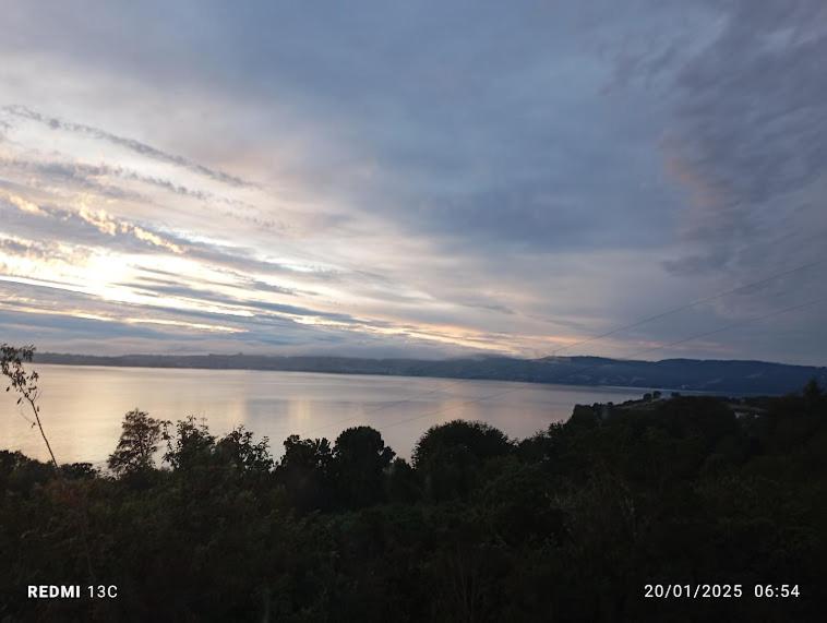 a view of a large body of water at Cabaña Chaicura in Ancud