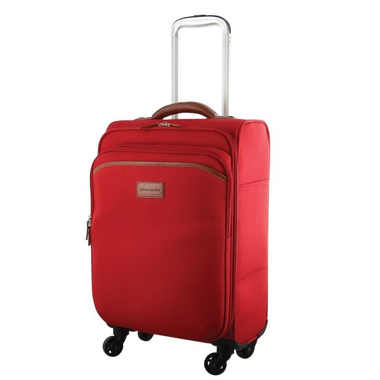 a red suitcase with a handle on wheels at El Sultans Men Only in Kigali