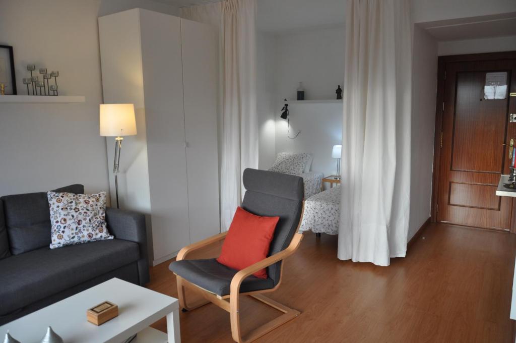 Posezení v ubytování Apartment La Paz
