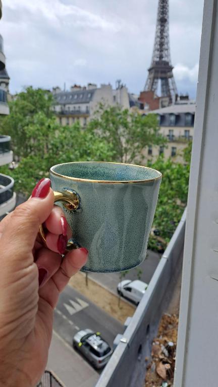 Vue époustouflant sur la tour eiffel