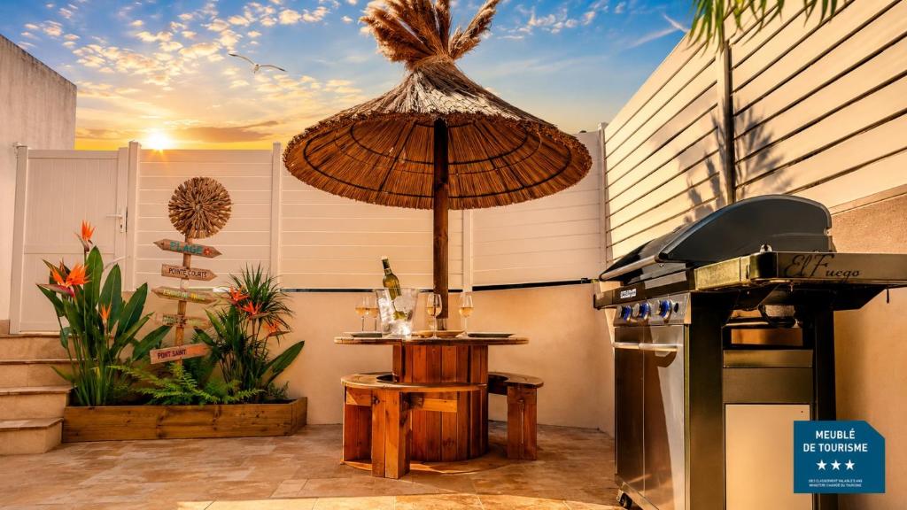 SETE EVASION Jardin, Parking privé gratuit, Climatisé, Wi-Fi, à 5mn plage, tout Confort