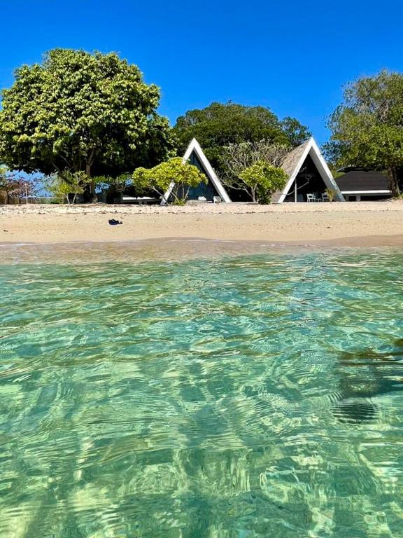 a view of a beach from the water at Safira Resort in Santa Fe