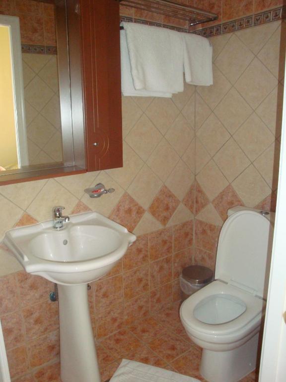 Koupelna v ubytování Guesthouse Aktaion
