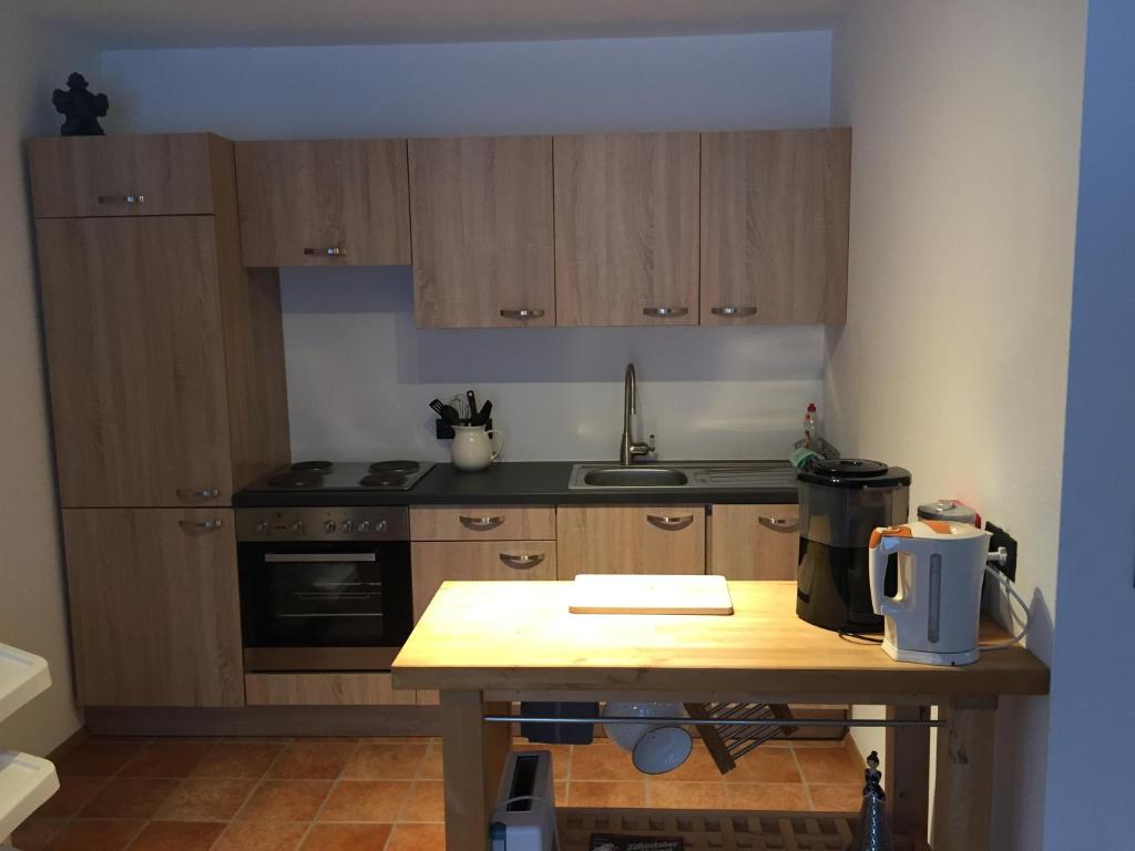Kuchyň nebo kuchyňský kout v ubytování Ferienwohnung Gruber-Hansen