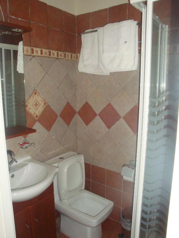 Koupelna v ubytování Guesthouse Aktaion