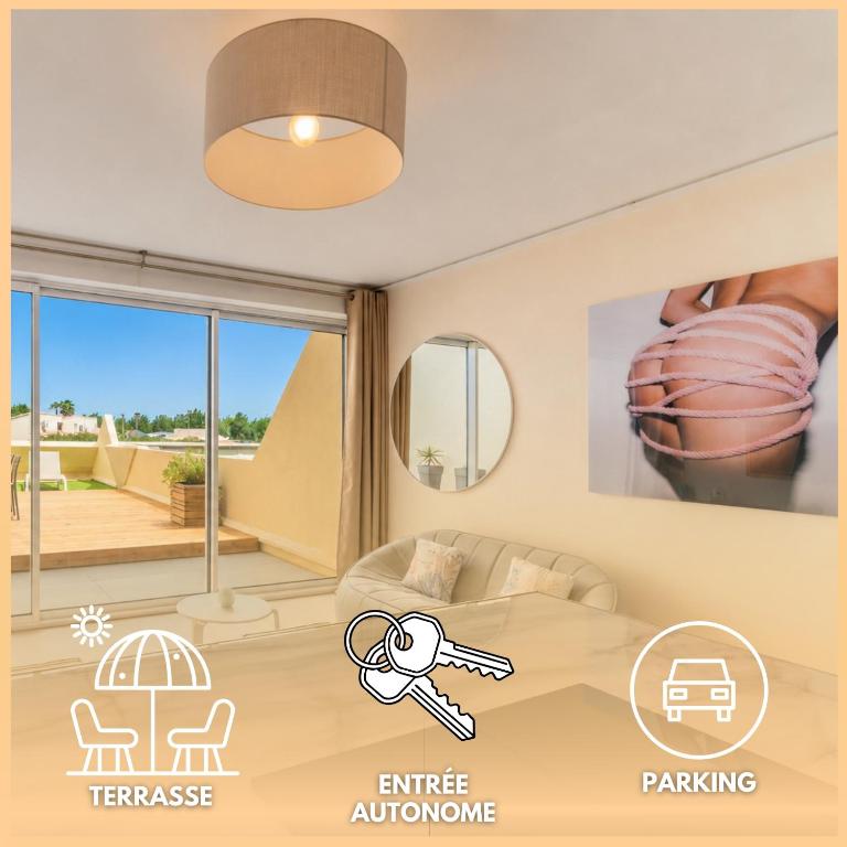 Love Nest Luxe - Terrasse - Design - Plage à pied - Parking - Village Naturiste