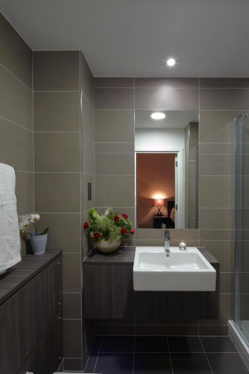 Koupelna v ubytování Hotel Xanadu