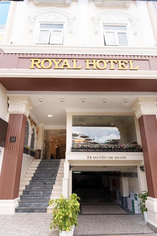 a hotel with a sign that reads royal hotel at Royal Dalat Hotel in Da Lat