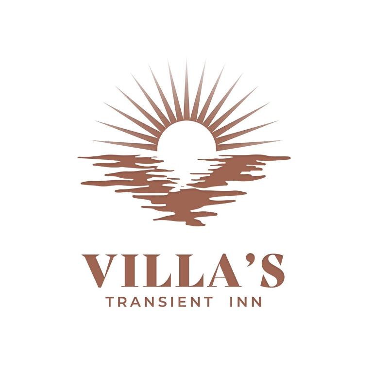 a vector illustration of a sunset over the water with the sunburst at Villas Transient Inn in San Juan