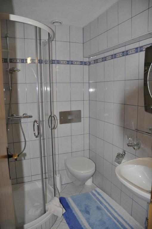 Koupelna v ubytování Stöffelhof