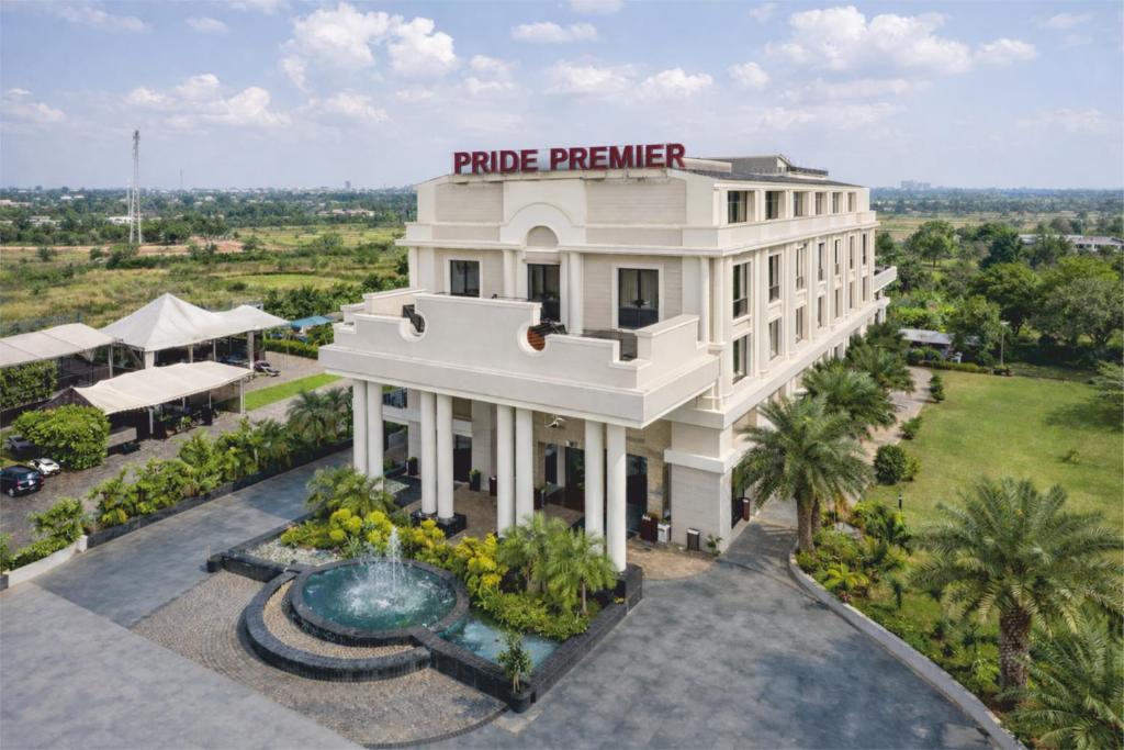 an aerial view of the pride premier hotel at Pride Hotel & Convention Centre Indore in Indore