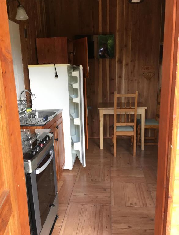 Kuchyň nebo kuchyňský kout v ubytování Complejo Turístico Pucón