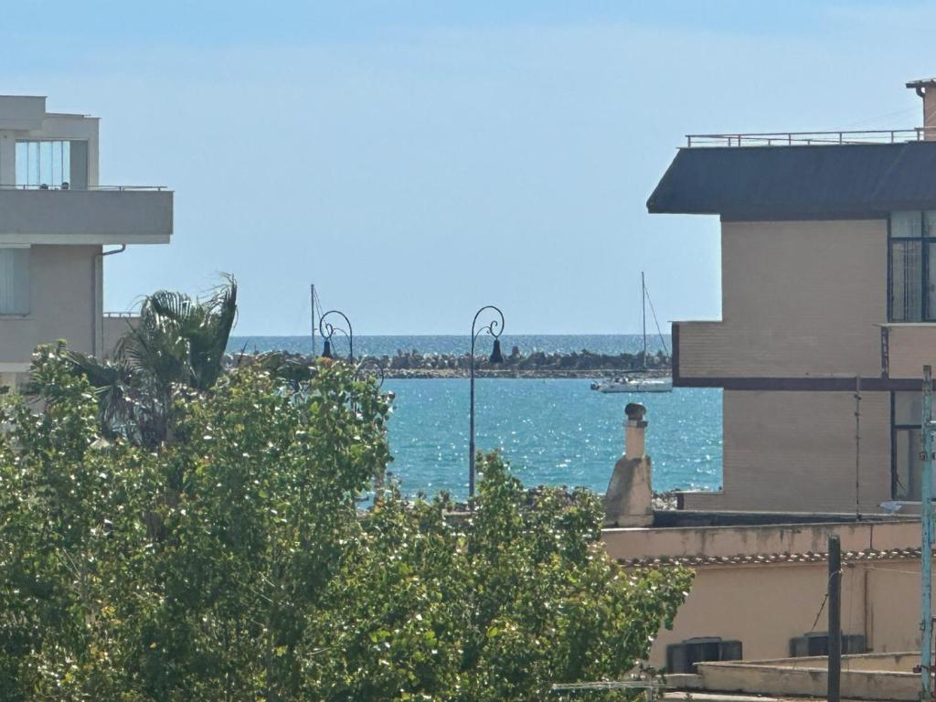 a view of a body of water from a building at Portunno Relax House in Fiumicino