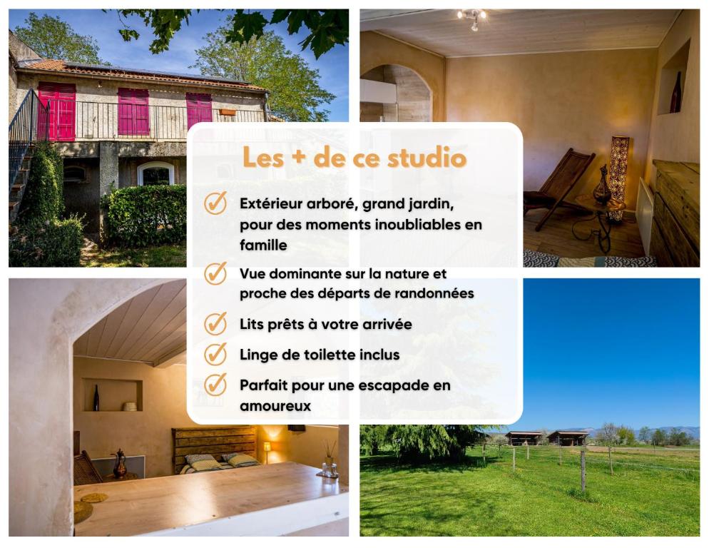 a collage of pictures of a house at Appartement Le Licol in Petite Sainte-Anne