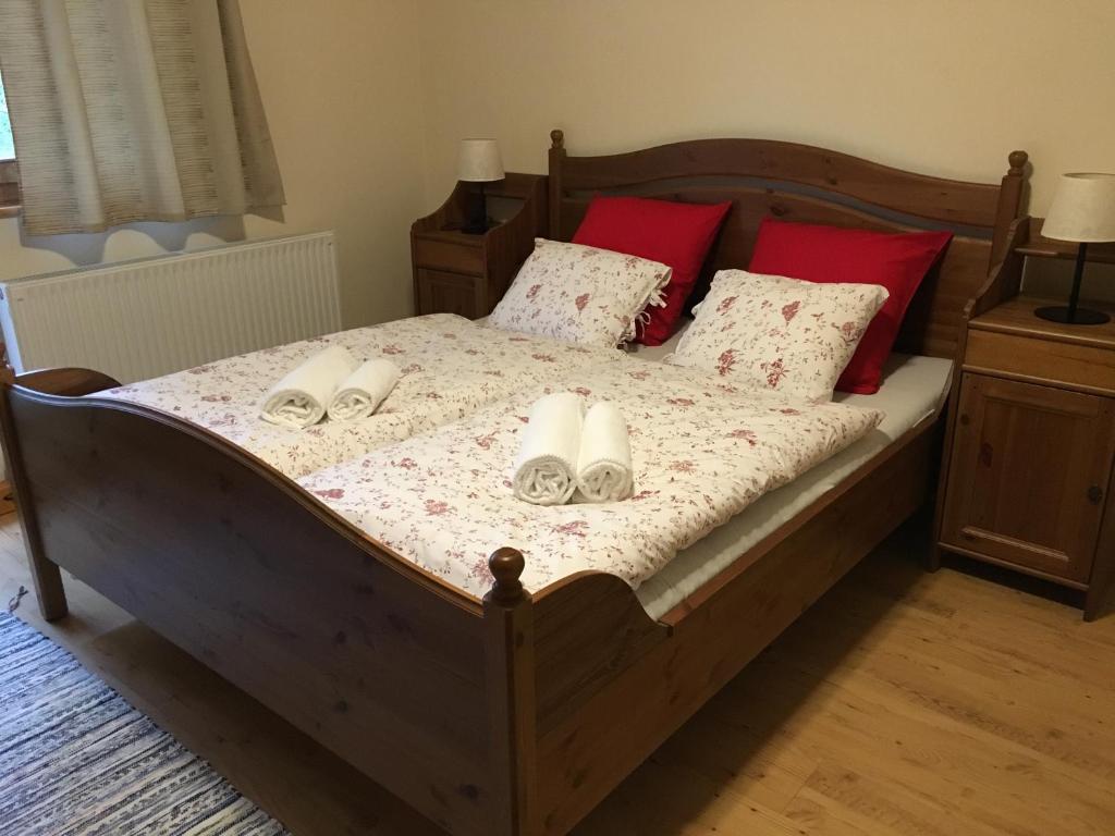 Postel nebo postele na pokoji v ubytování Holiday home Skalka