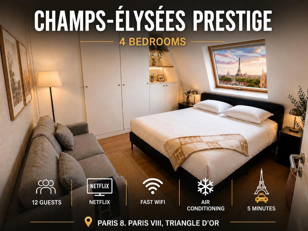 Champs-Elysees Prestige 4 Bedrooms 12 Guests