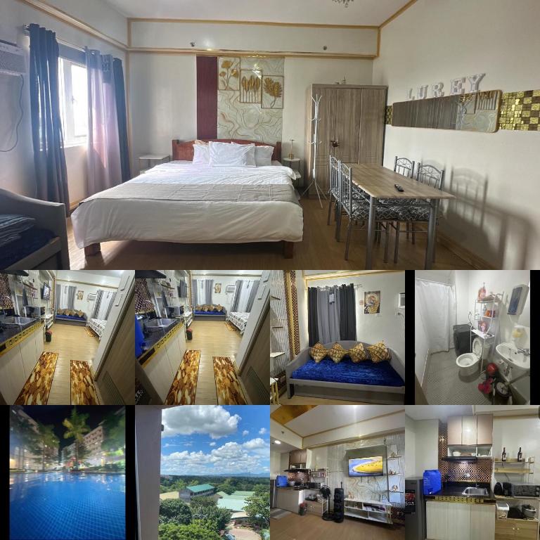 a collage of photos of a hotel room at HOPE RESIDENCES UNIT 606 building D in Trece Martires