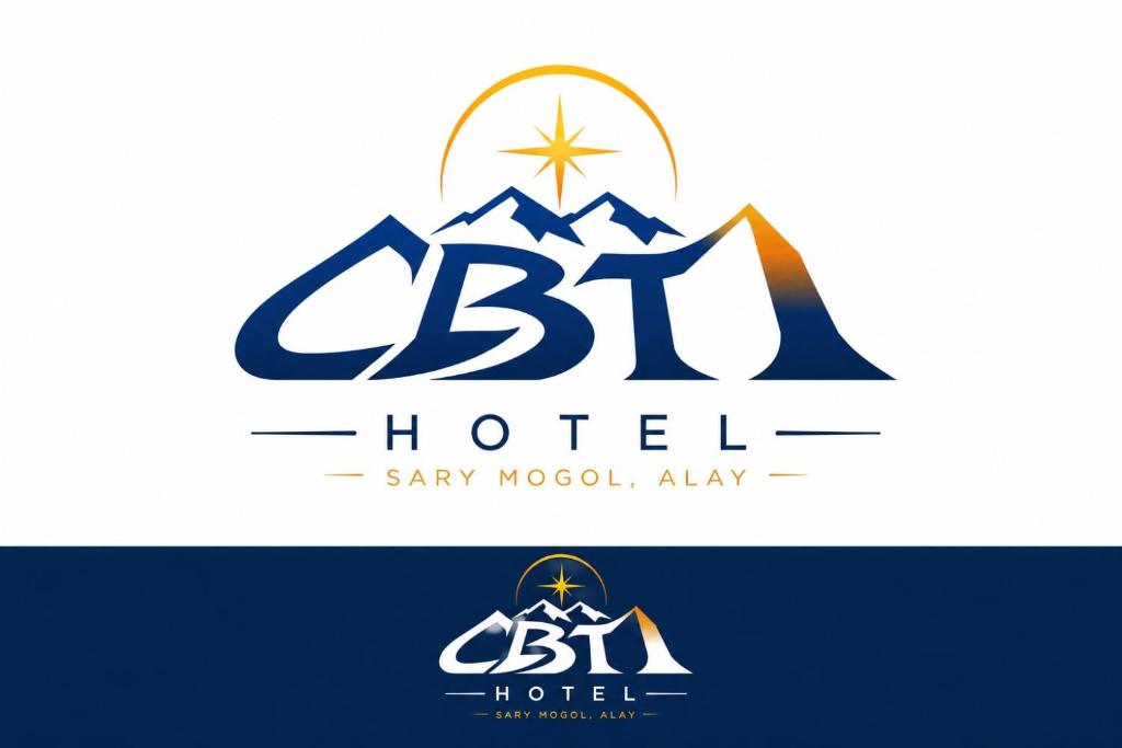 a logo for a hotel with a mountain and a star at CBT1 Hotel in Sary-Mogul