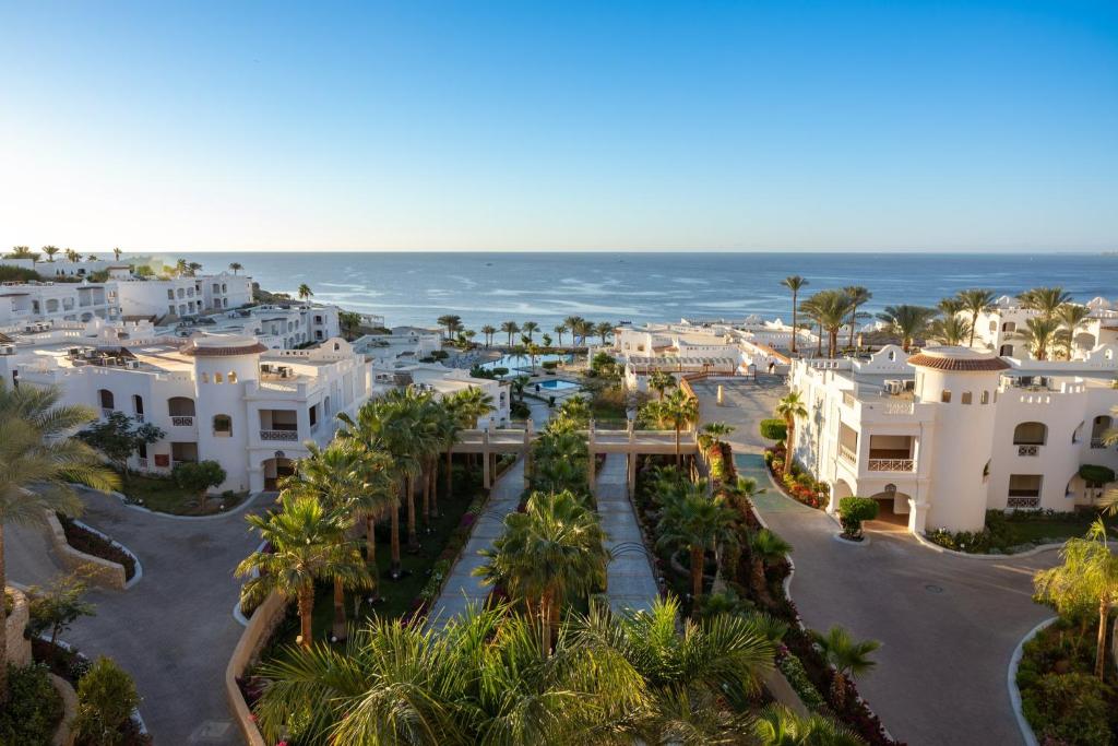 an aerial view of a resort with the ocean at Continental Plaza Beach Resort in Sharm El Sheikh