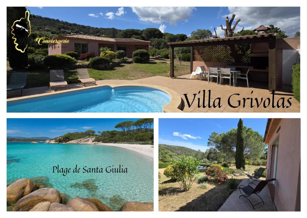 Villa Grivolas 6 pers piscine privée à 3 min de la plage de Santa Giulia