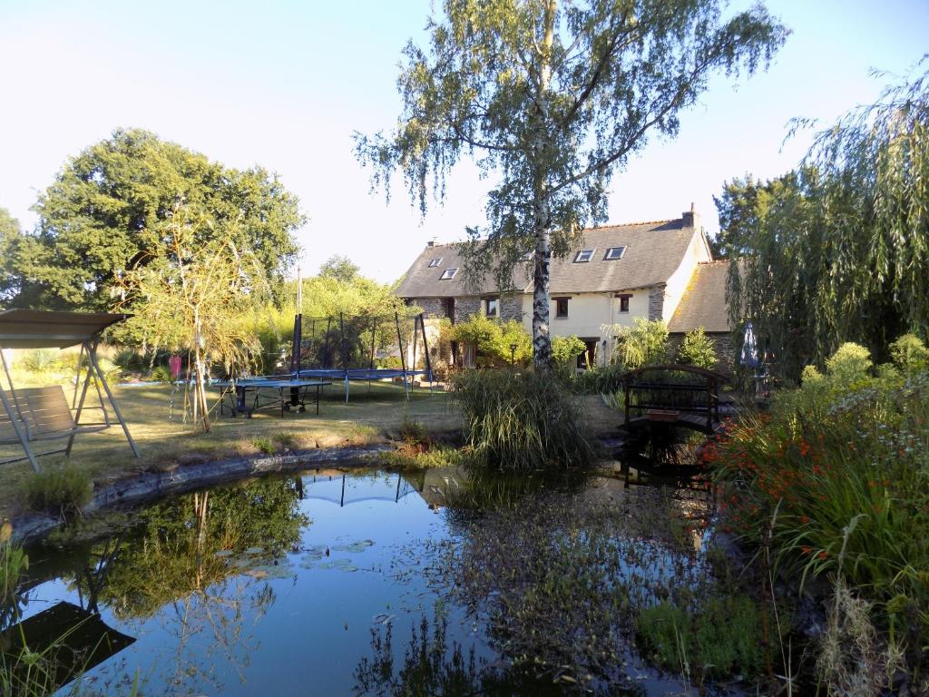 a pond in the yard of a house at Ianrhu in Gaël