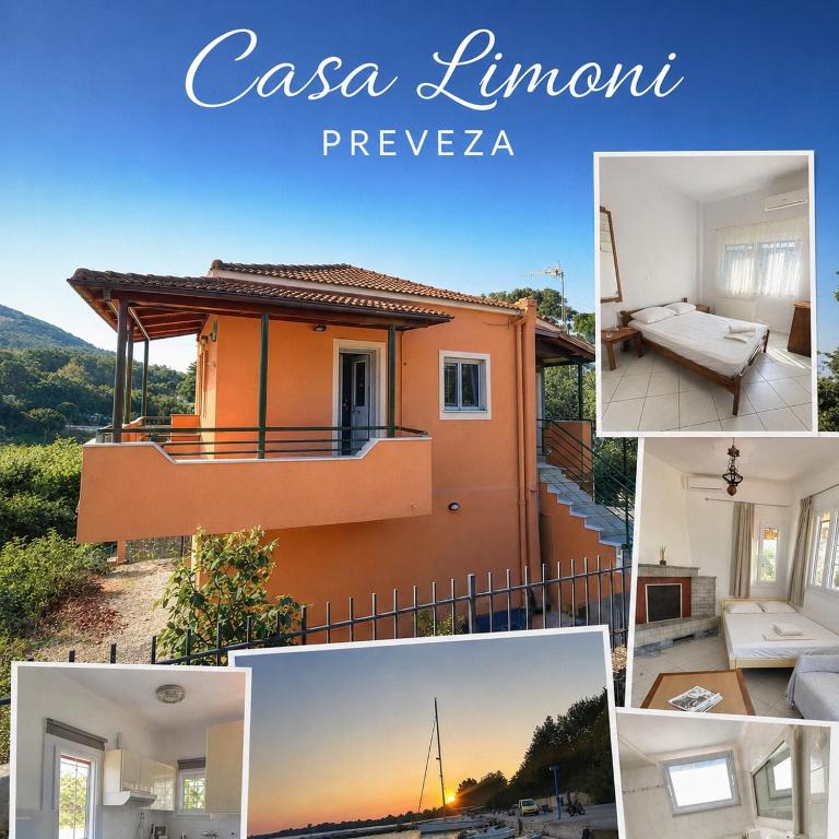a collage of photos of a house at Casa Limoni in Preveza
