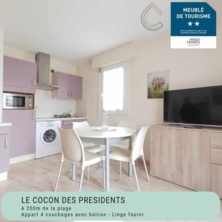 Les Presidents Appart Les Sables Plage proche, Wifi et Balcon