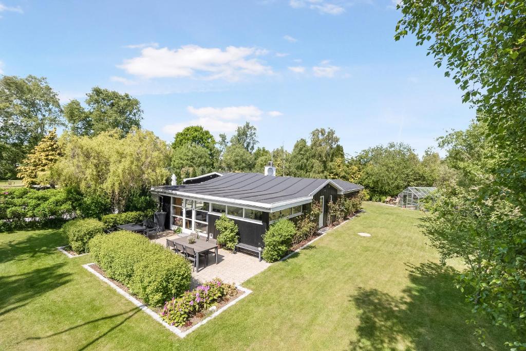 an aerial view of a house with a garden at Unique Holiday Home In Quiet Surroundings in Storvorde