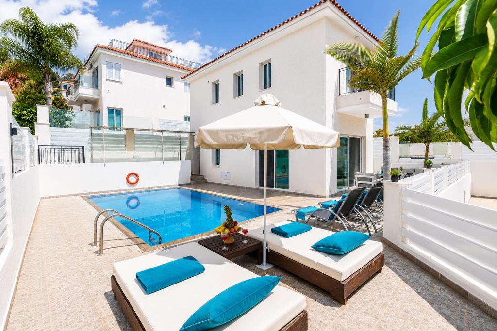an image of a villa with a swimming pool at Casa de Nicole in Protaras