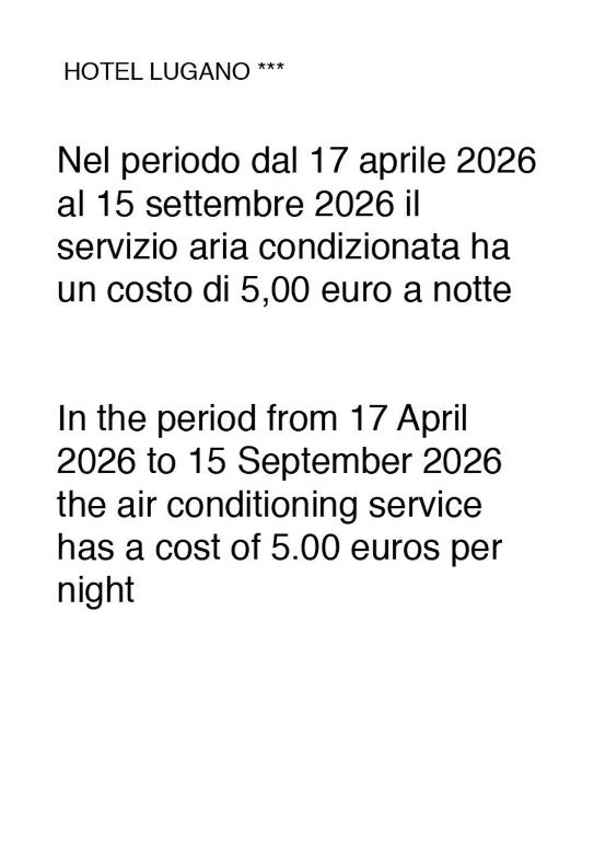 a screenshot of a cell phone showing the number of air conditioning services at Hotel Lugano in Milan