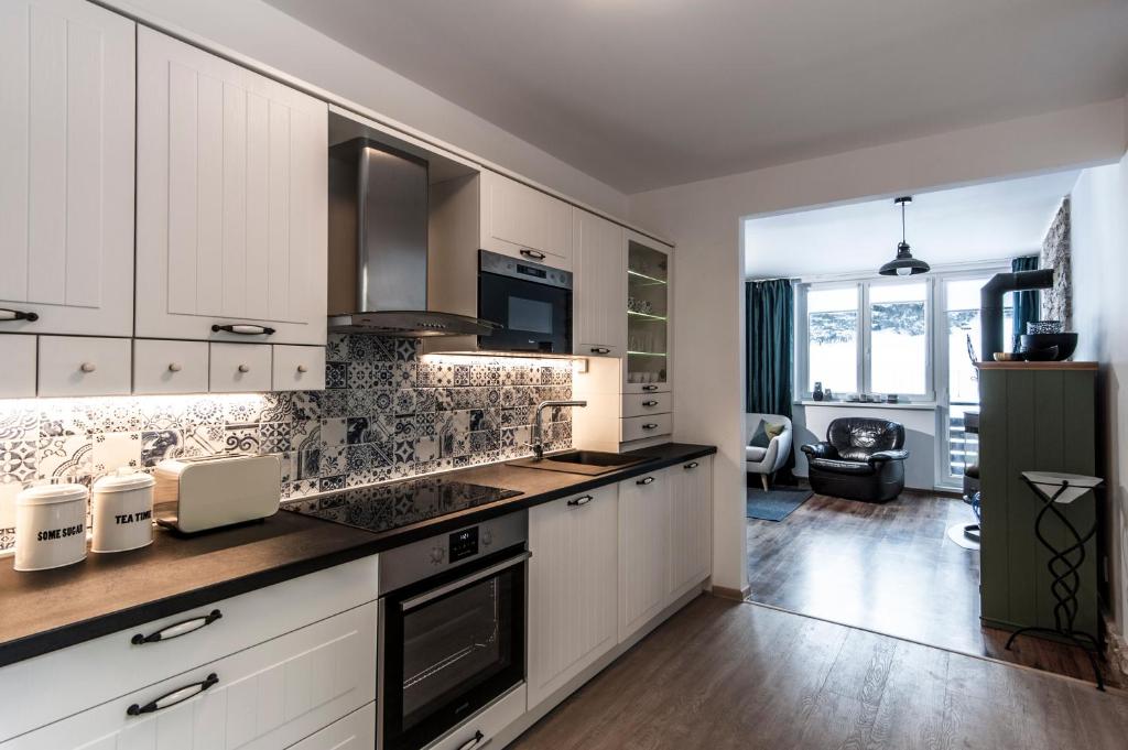 A kitchen or kitchenette at Ski apartmán CHOPOK JASNA