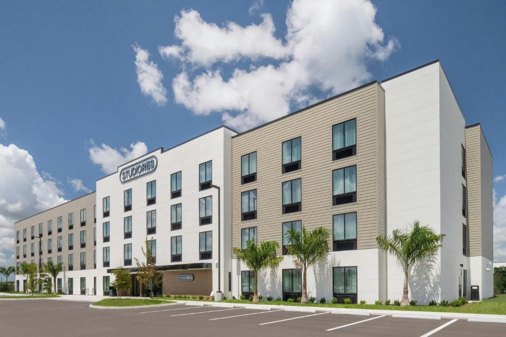 a rendering of the exterior of a hotel at StudioRes by Marriott Denver Tech Center in Centennial
