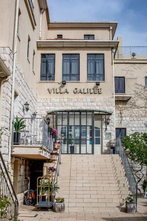 a building with a sign that reads villa gallery at Villa Galilee Boutique Hotel and Spa in Safed