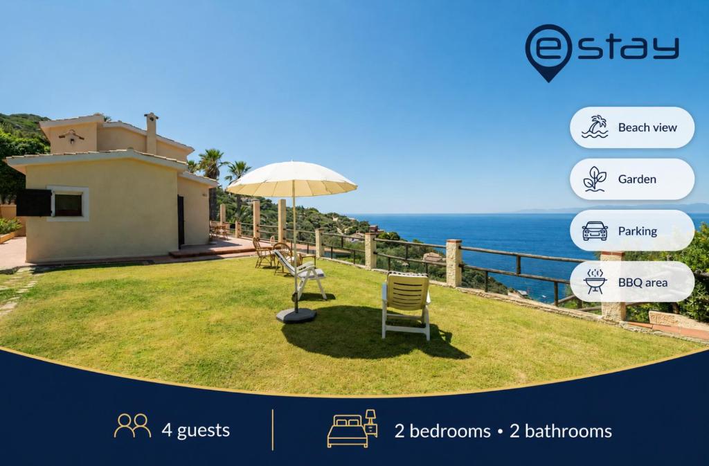 a villa with a view of the ocean at Estay - Villa Belvedere in Torre delle Stelle