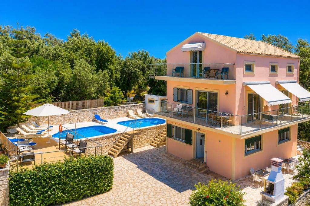 an image of a villa with a swimming pool at Villa Stephania in Gaios