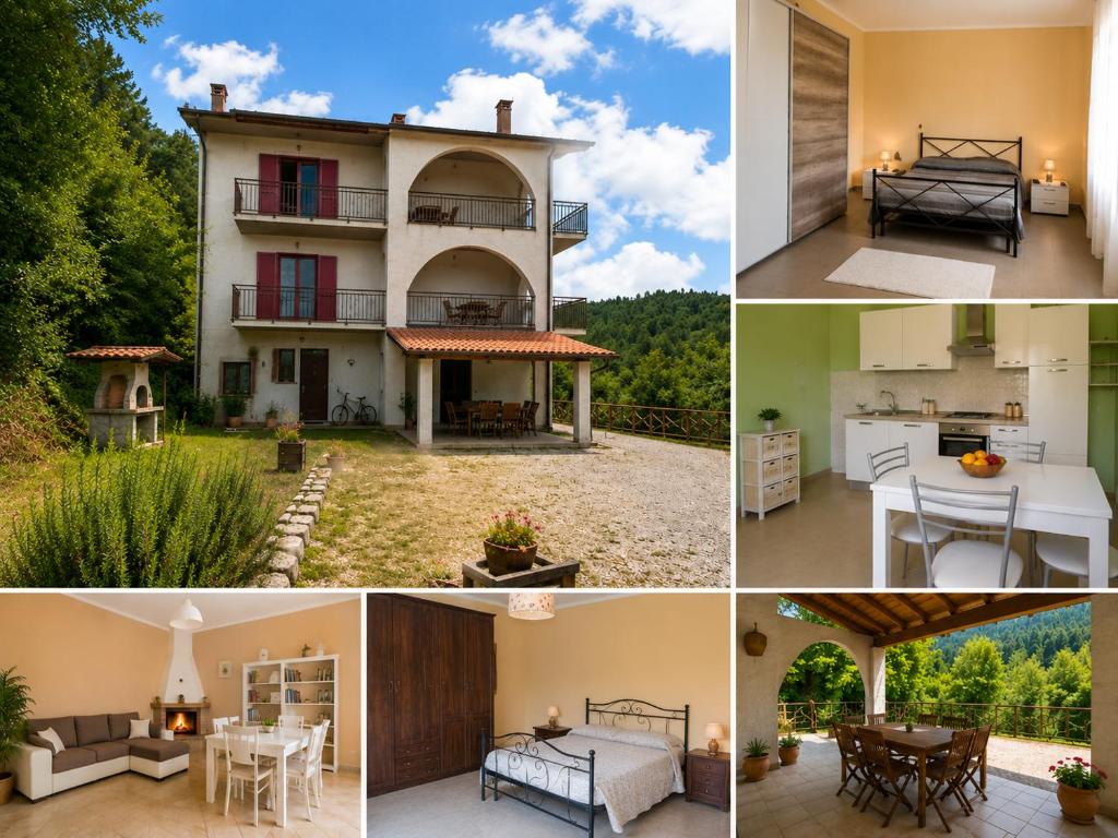 a collage of photos of a house at Casa vacanze "Ellen" - AAUT in Bianchi