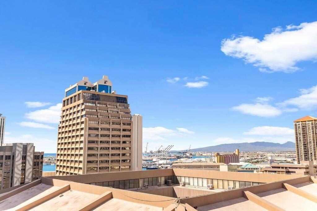 a view of a city from the roof of a building at Executive Center 1604 in Honolulu