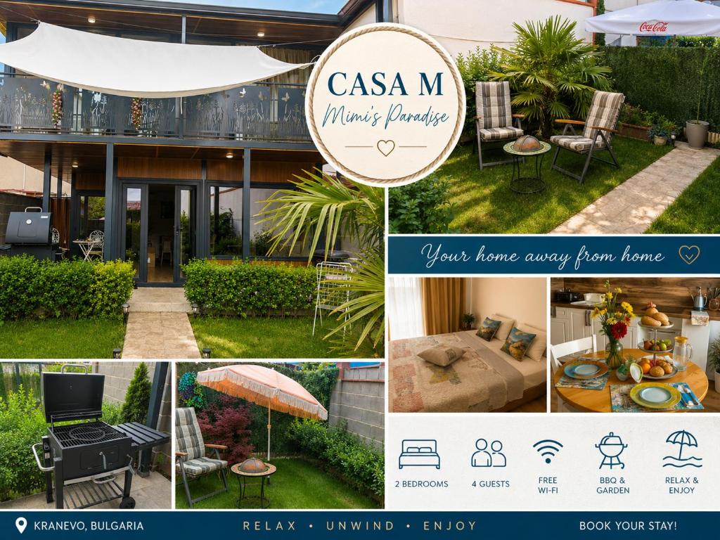 a collage of photos of a house at Casa M in Kranevo