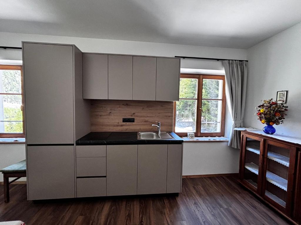 Dapur atau dapur kecil di Gasthof Wolf