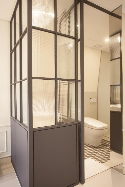 Koupelna v ubytování Hotel Gaden