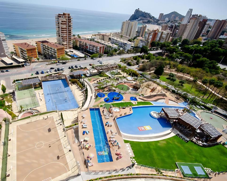 an aerial view of a resort with a swimming pool at Benidorm Luxury Residential in Benidorm