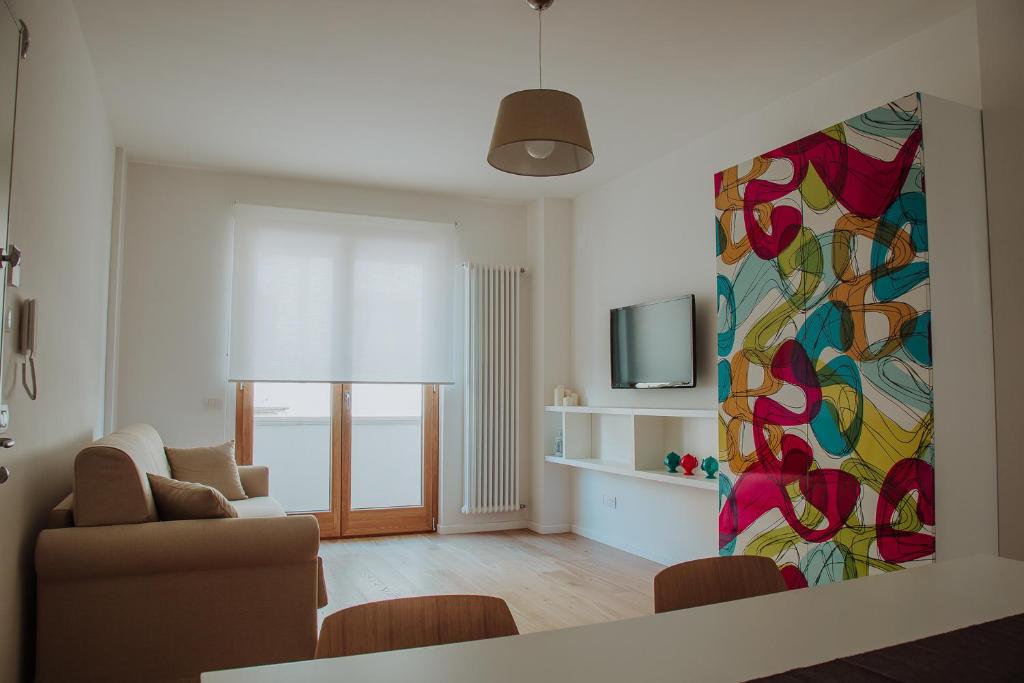 TV a/nebo společenská místnost v ubytování New Suite Lecce